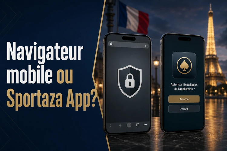 Navigateur mobile ou Sportaza App?